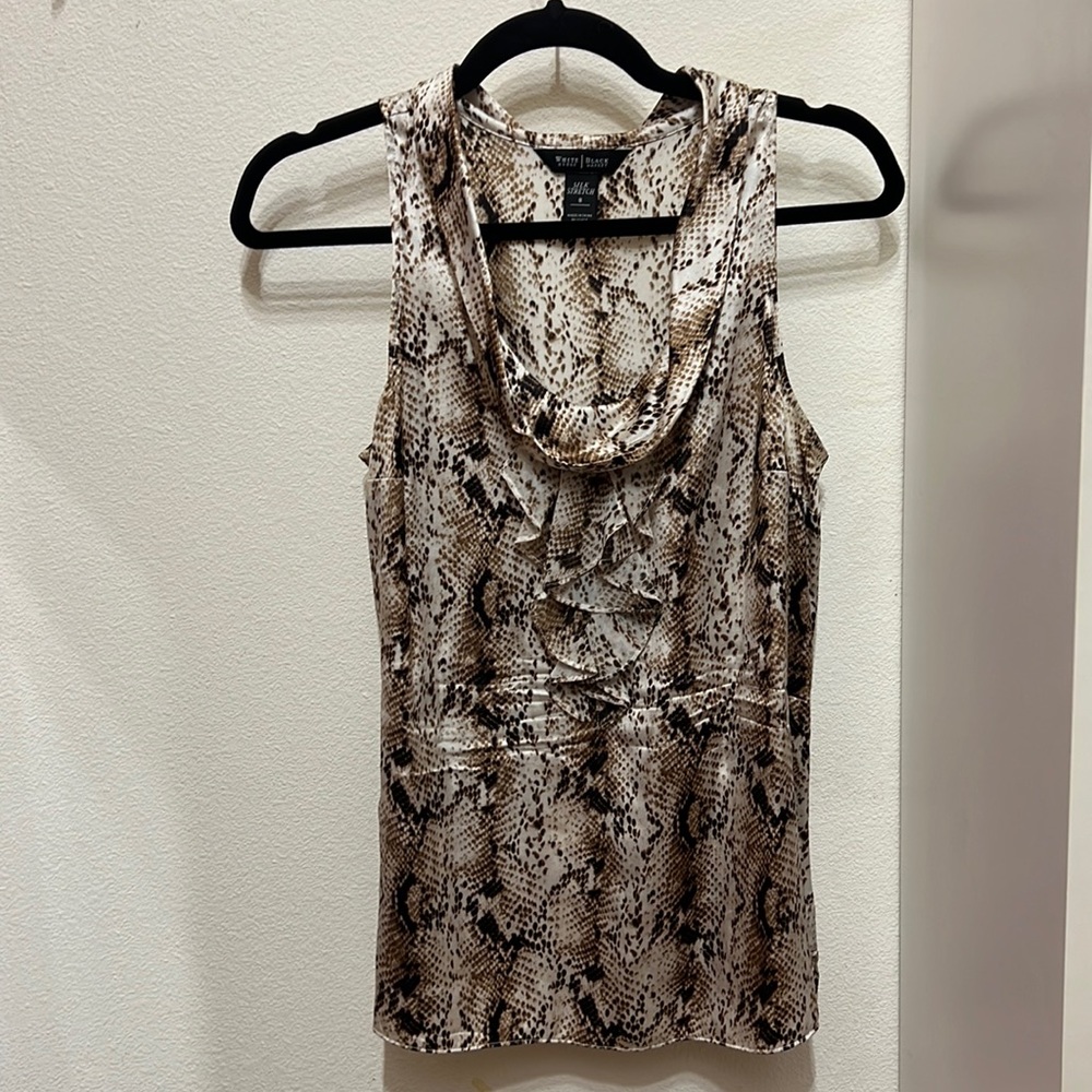 White | Black blouse